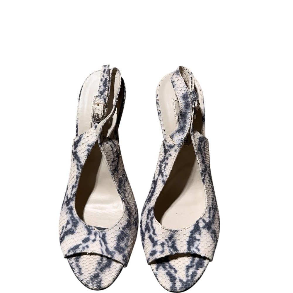 Vero Cuoio Snakeskin Pattern Slingback Heels